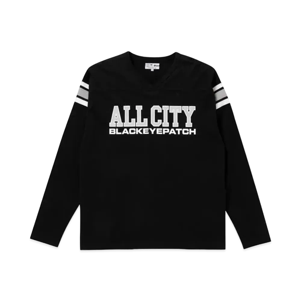 BlackEyePatch ALL CITY FOOTBALL HEAVY-WEIGHT TEE "Black"
