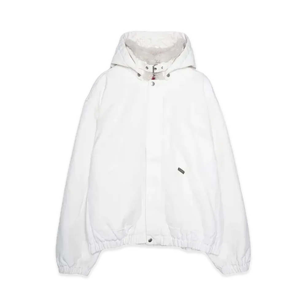Supreme Faux Shearling Lined Bomber Jacket "White"
