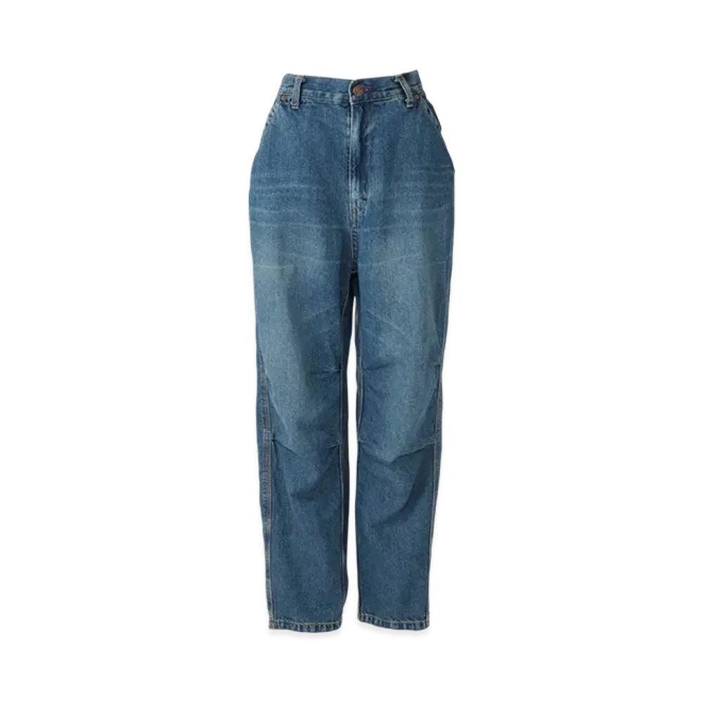 HYSTERIC GLAMOUR Knee Tuck Tapered Denim Pants "Light Indigo Blue"