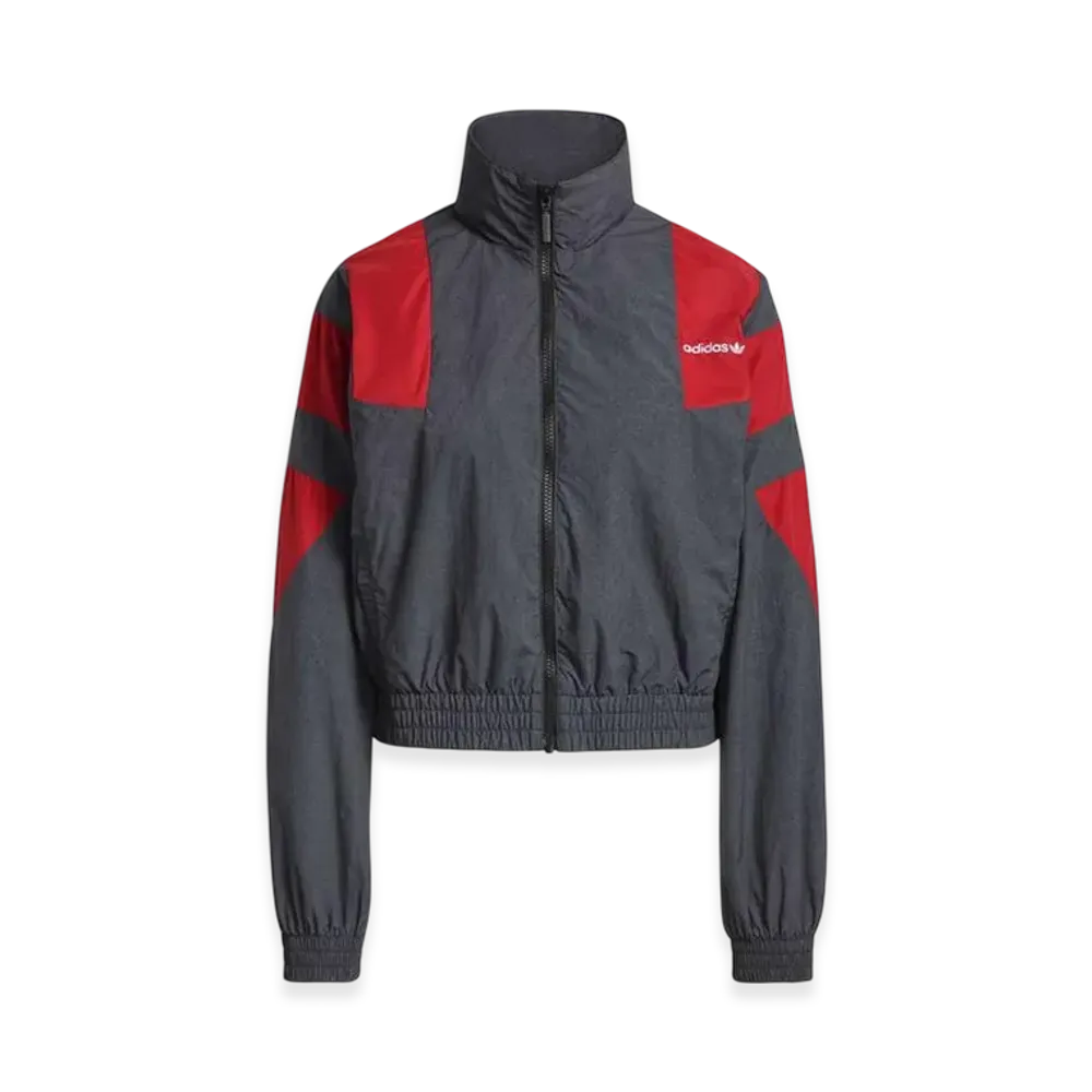 adidas Women's Blocked Washed Zipped Tracktop "Black/Red"
