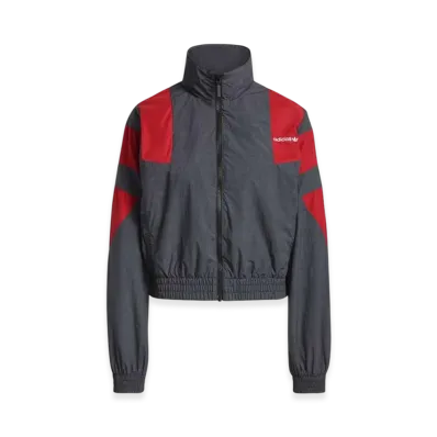 adidas Women's Blocked Washed Zipped Tracktop "Black/Red"
