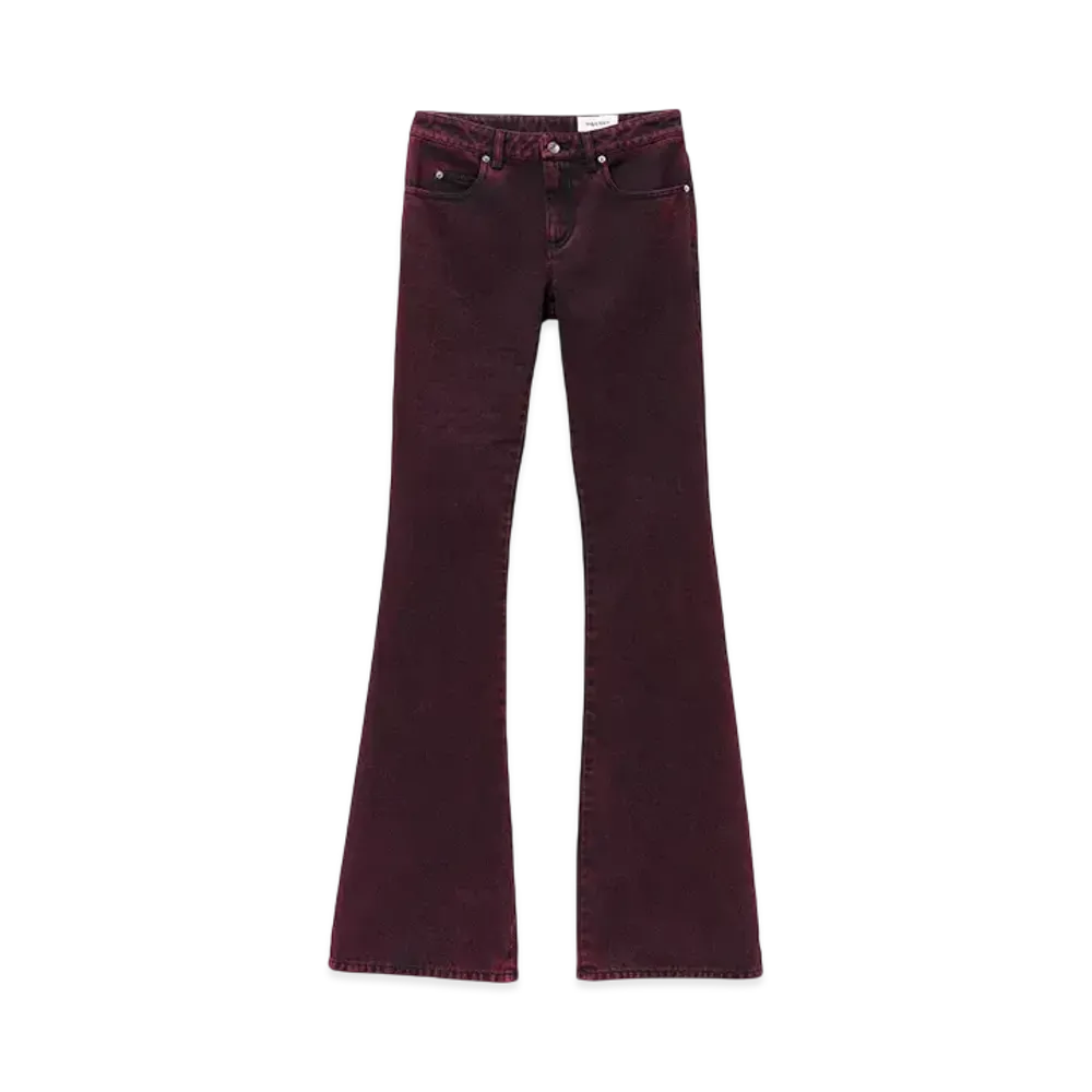 Alexander McQUEEN Overdyed Bootcut Jeans "Bordeaux"