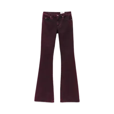 Alexander McQUEEN Overdyed Bootcut Jeans "Bordeaux"