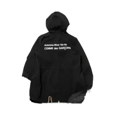 Comme des Garcons CDG x Alpha Staff Logo Fishtail Coat "Black"