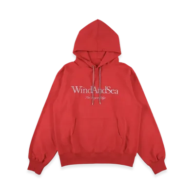WIND AND SEA Draw Cord Hooded Sweatshirt "Red"