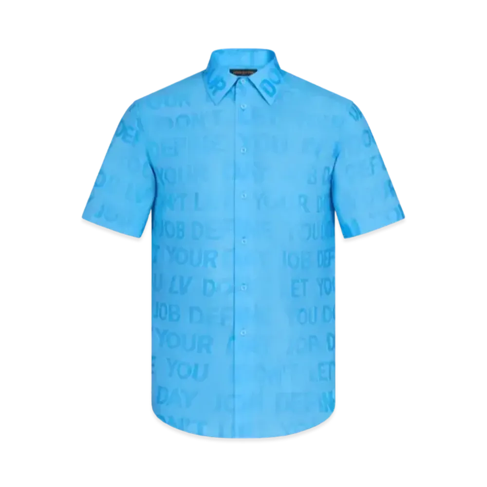 Louis Vuitton Short-Sleeved Tonal Letters Shirt