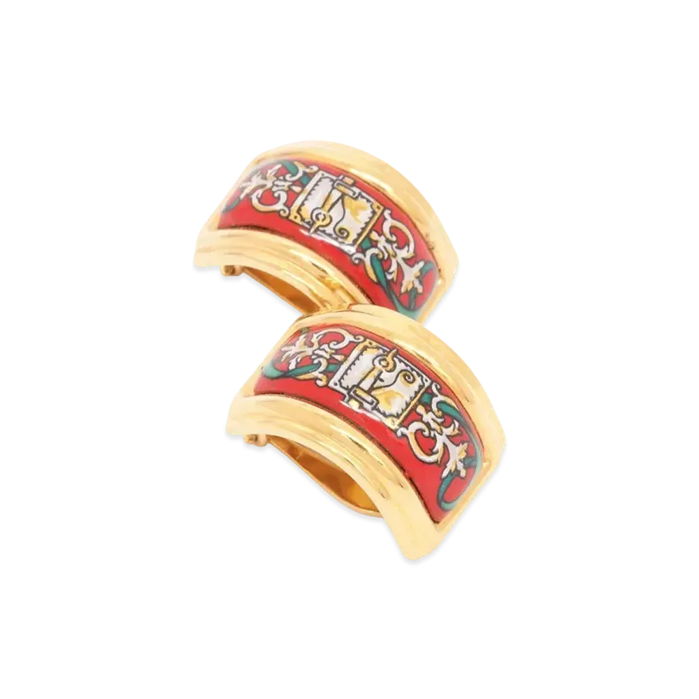 HERMES Email Earrings "Multicolor"