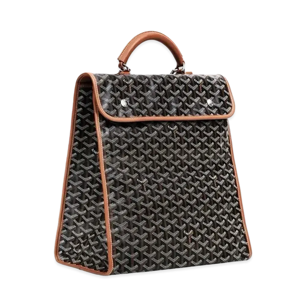 Goyard Saint Leger Backpack "Black/Brown"