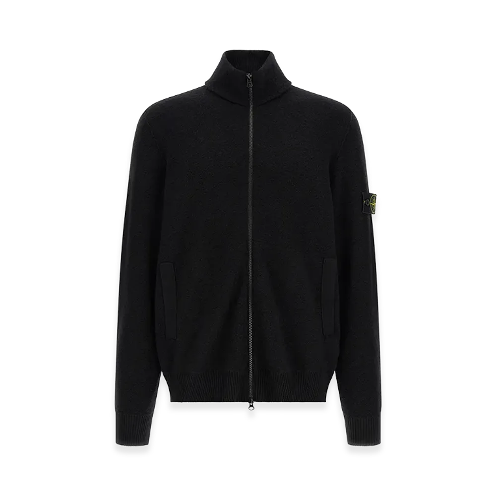 Stone Island badge Cardigan "Black"