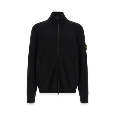 Stone Island badge Cardigan "Black"