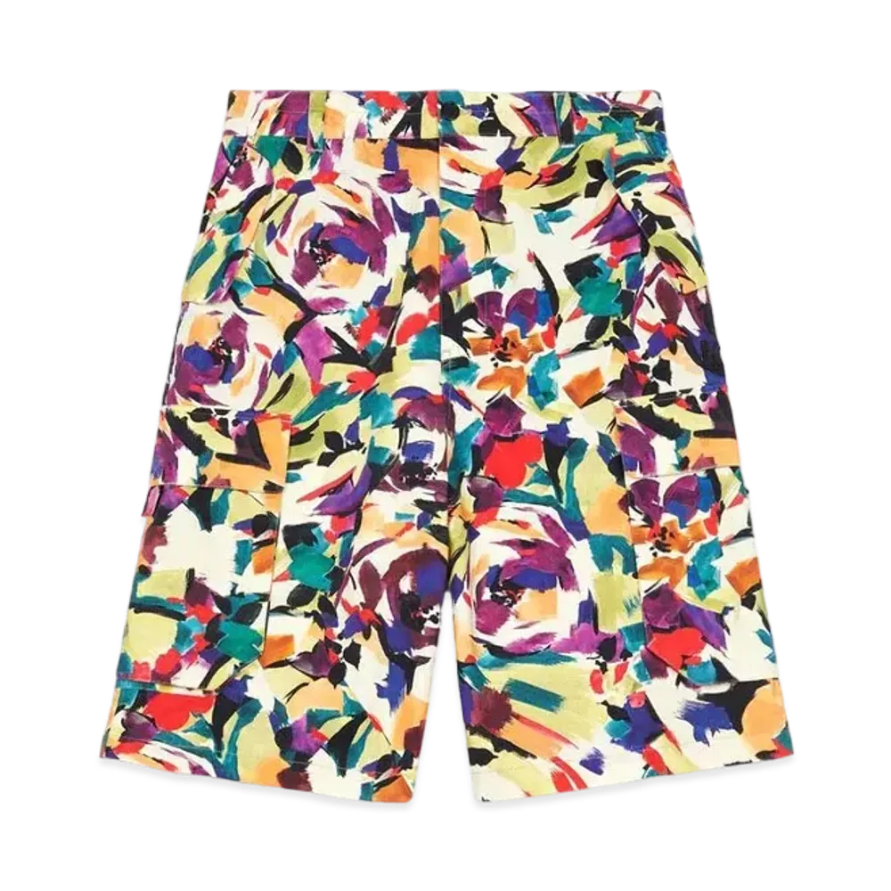 KENZO Short Cargo Pants 'Archive Floral' "Khaki"