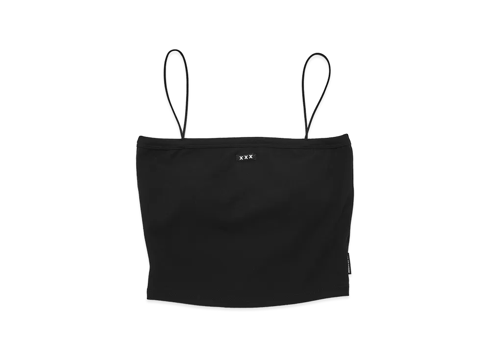 GOD SELECTION XXX Women's Mini Box Logo Built-in Pad Bra Top GXL-S26-CS-09 "Black"