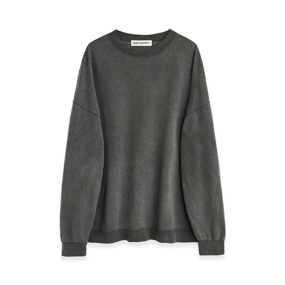 OUR LEGACY Slack Sweatshirt "Washed Black Rogue Loopback"