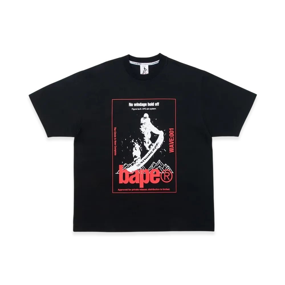 A BATHING APE BY KAZUKI KURAISHI Skate Relaxed Fit Tee "Black"