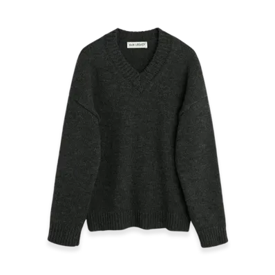 OUR LEGACY Sonar V-Neck "Ash Melange Stately Wool"