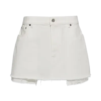MIU MIU Women's Denim Mini Skirt "White"