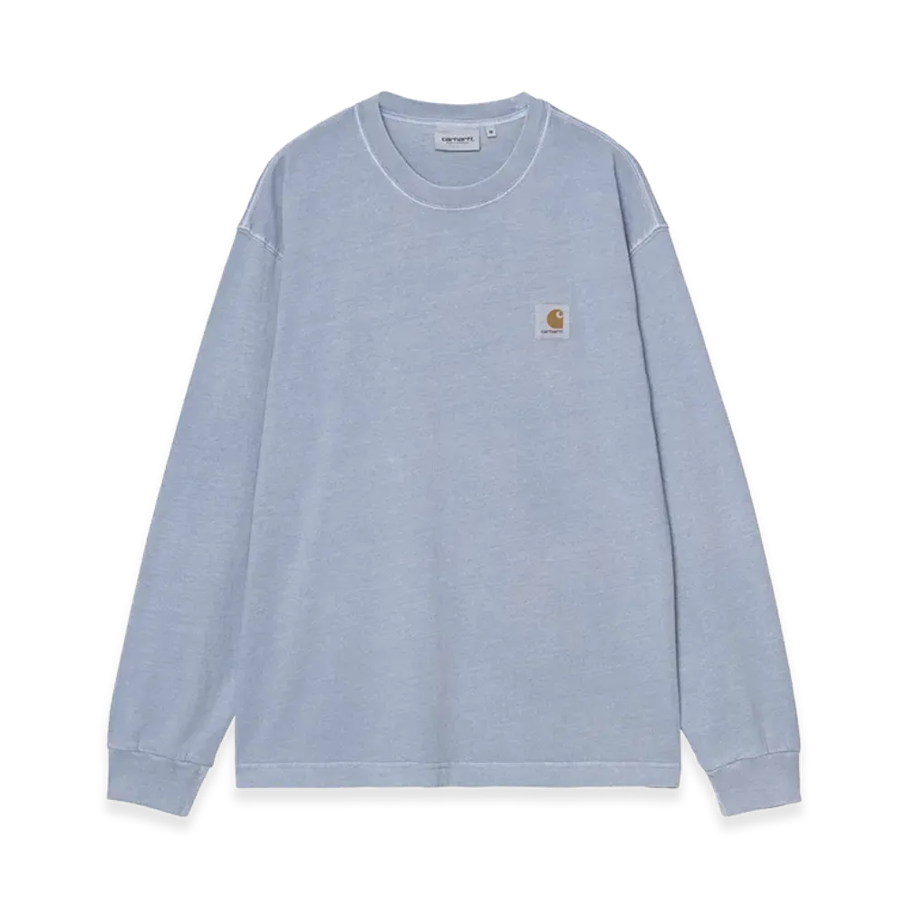 Carhartt WIP L/S Nelson T-Shirt "Gentle Blue(Garment Dyed)"