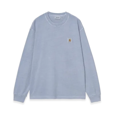 Carhartt WIP L/S Nelson T-Shirt "Gentle Blue(Garment Dyed)"