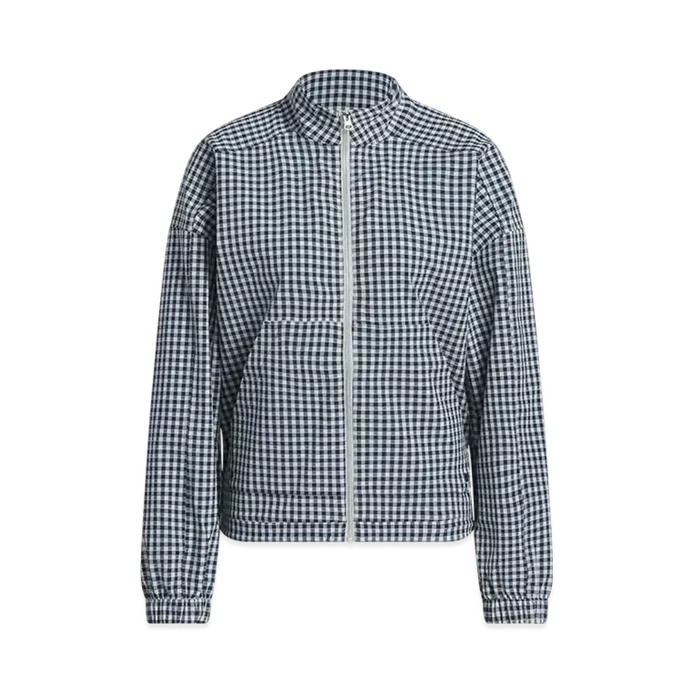 adidas Golf Ultimate 365 Gingham Jacket "Collegiate Navy/Wonder Silver"