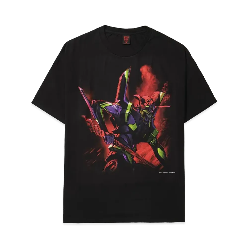 Geeks Rule x MAEDA MAHIRO Neon Genesis Evangelion Silkscreen Print T-shirt "Black"
