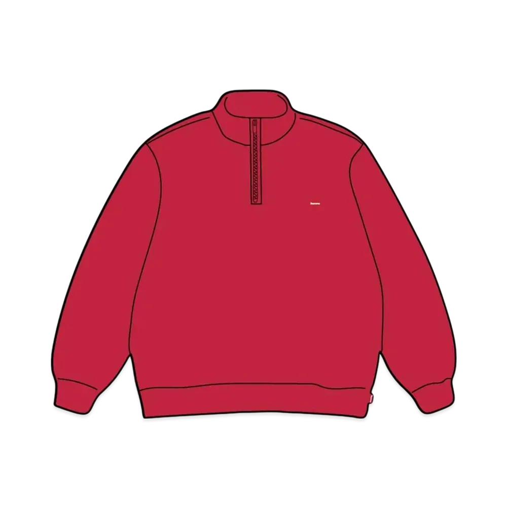 Supreme Small Box Half Zip Pullover (25SS) "Red"