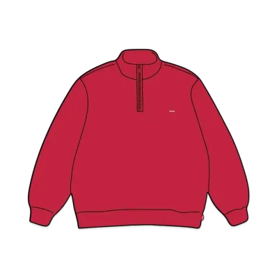Supreme Small Box Half Zip Pullover (25SS) "Red"