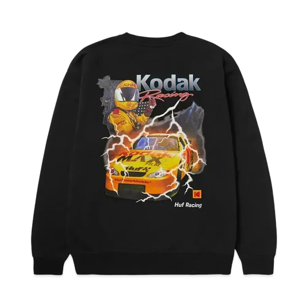 HUF x KODAK Ride The Lightning Crewneck "Black"