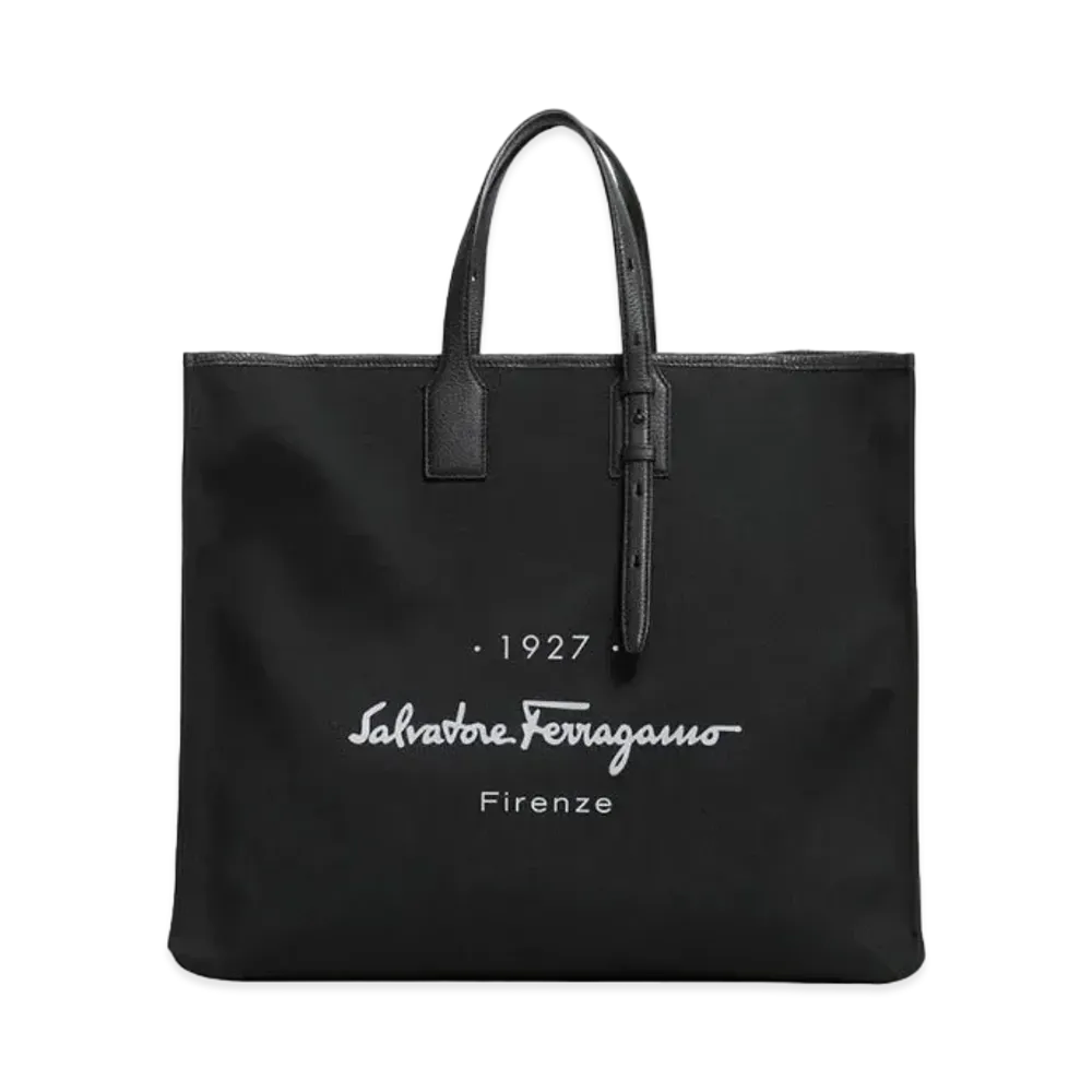 Salvatore Ferragamo Tote Bag "Black/Rhinoceros Grey"