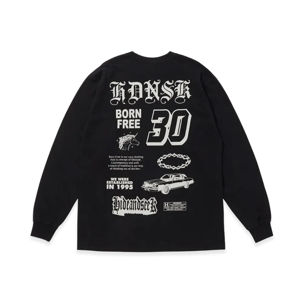 Hide and Seek 30 L/S Tee "Black"