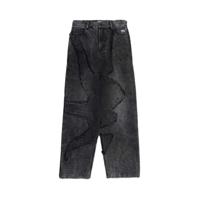 WANNA "YIN YANG" Baggy Jeans "BLACK"