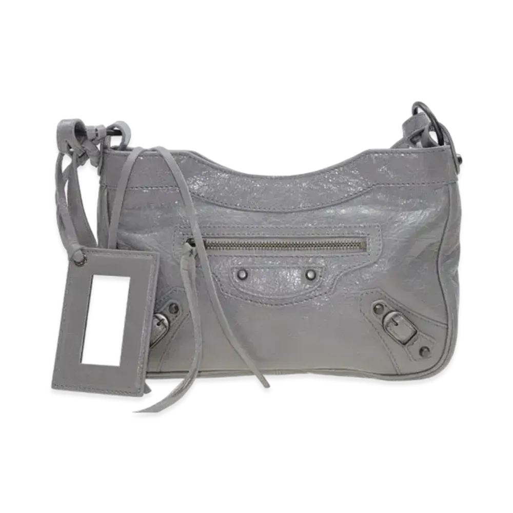 BALENCIAGA Handbag Lambskin "Grey"
