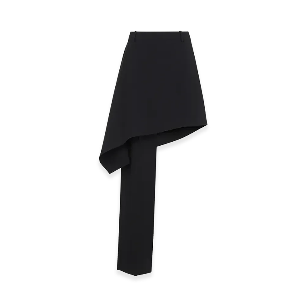 Bottega Veneta Women's Asymmetric Panta Skirt "Black"