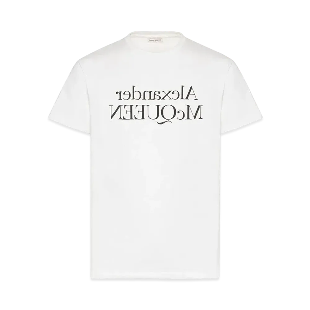 Alexander McQUEEN Reflected Logo T-shirt "White/Black"