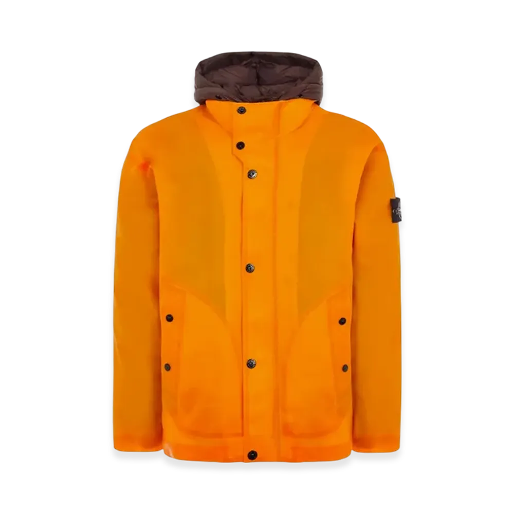 Stone Island 43899 Poly Strata Ice Jacket Garment Dyed Down 26GR X SQM-N - 23FW "Rust"