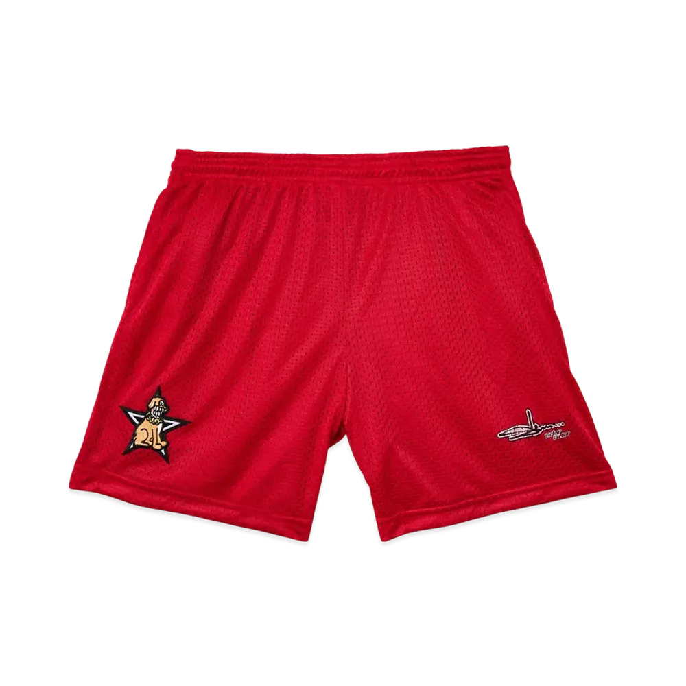 Victor Victor Worldwide x Slawn Mesh Shorts "Red"