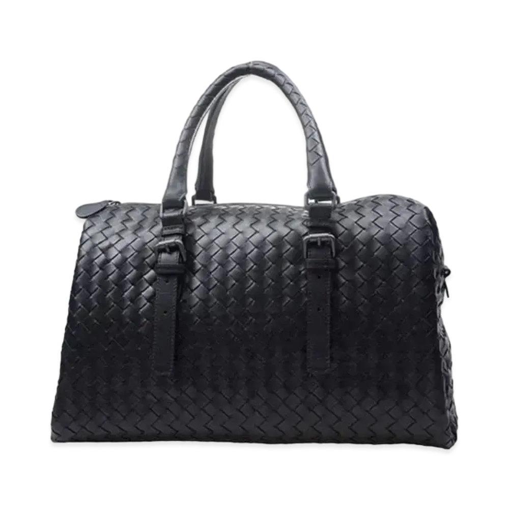 Bottega Veneta Lambskin Hand Bag "Black"