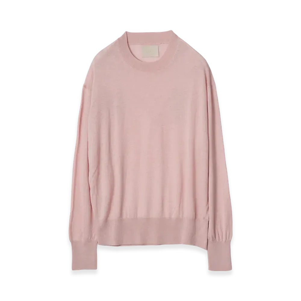 YOKE Silk Cashmere Sheer Swrater "Pink"