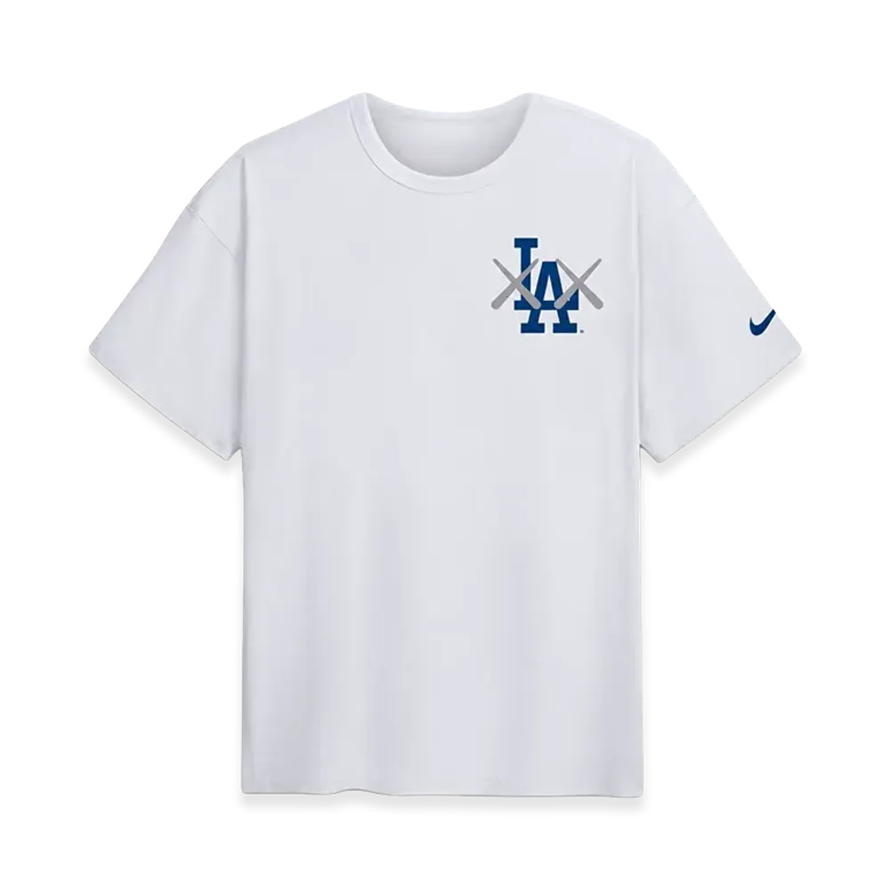 MLB x KAWS x Nike Fanatics Fest Elevated Max 90 Tee Los Angeles Dodgers "White"