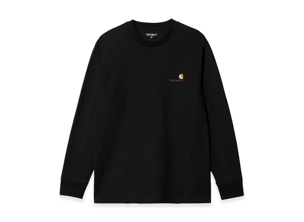 Carhartt WIP L/S American Script T-Shirt "Black"