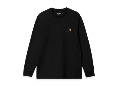 Carhartt WIP L/S American Script T-Shirt "Black"