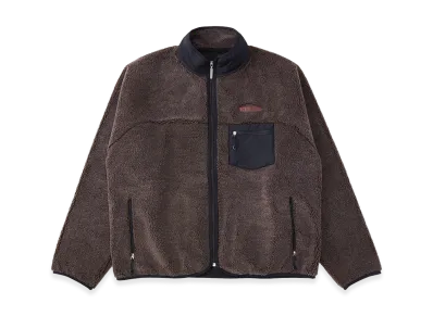 FEELS. Boa Fleece Zip Jacket "Charcoal Brown"