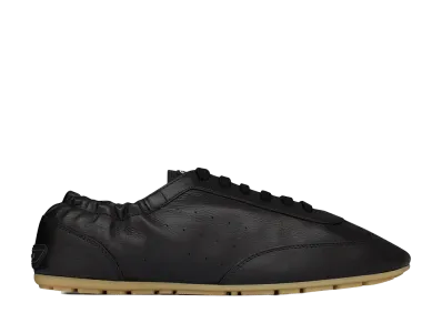 Saint Laurent Leather Lewis Sneakers "Black"