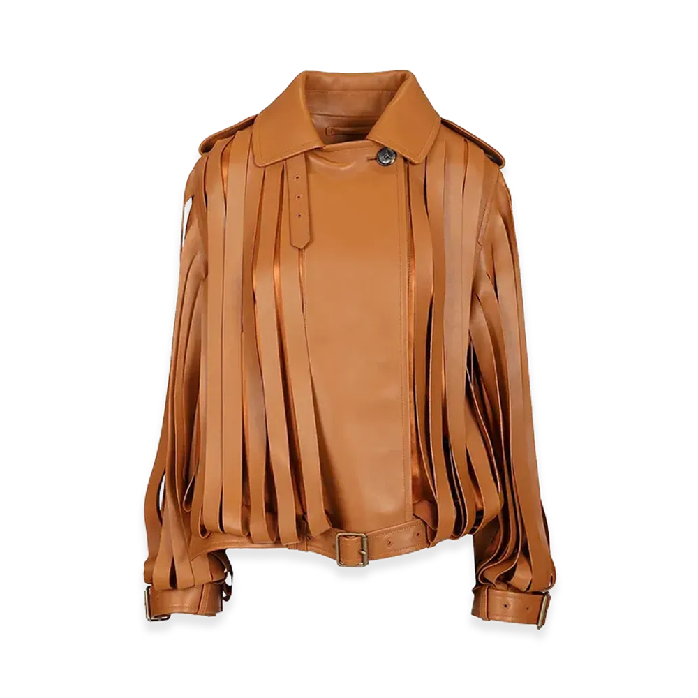 LOEWE Women's Lambskin Jacket "Brown"