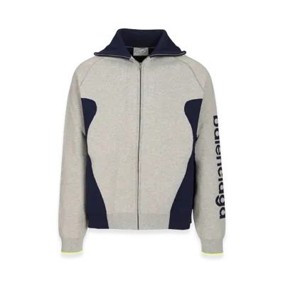 BALENCIAGA Knitted Cardigan With Zip Bodies "Gray"