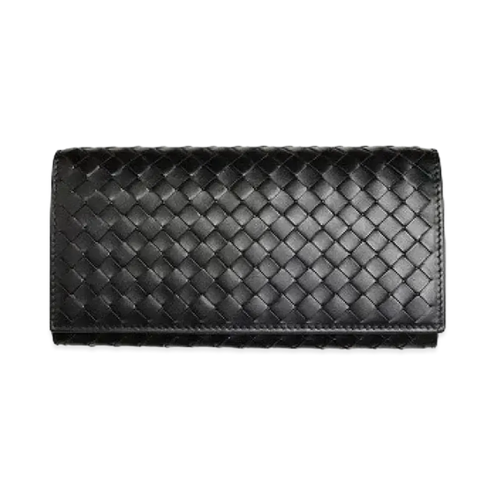 Bottega Veneta Intrecciato Calfskin Wallet "Black"