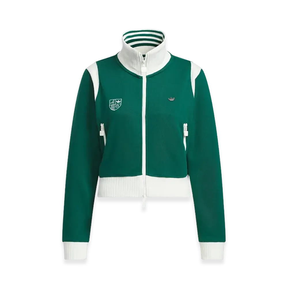 adidas Women's Retro Sports Sporty Club Track Top "Collegiate Green"