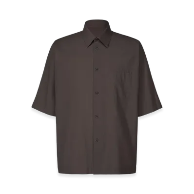 HOMME PLISSE ISSEY MIYAKE Streamline Shirt "Dark Brown"