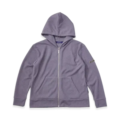 FEELS. Thermal Zip Up Hoodie "Gray"