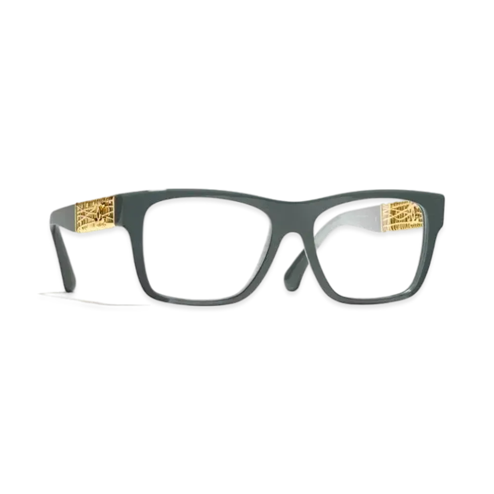 CHANEL Square Eyeglasses Acetate & Metal "Pale Green"
