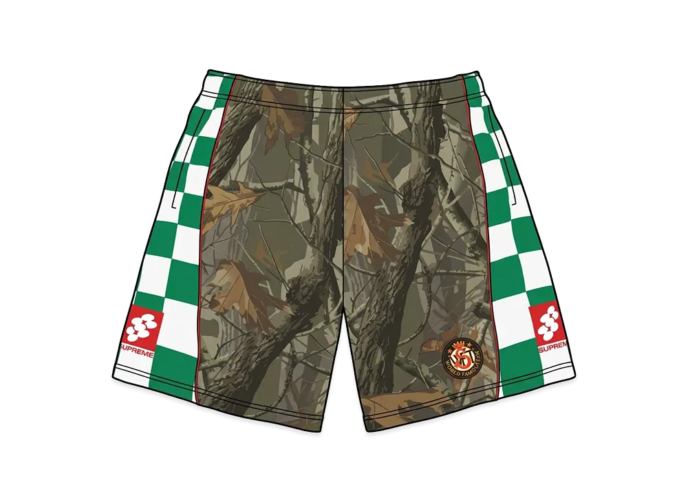 Supreme Checkerboard Soccer Short "Realtree Hardwoods Camo"